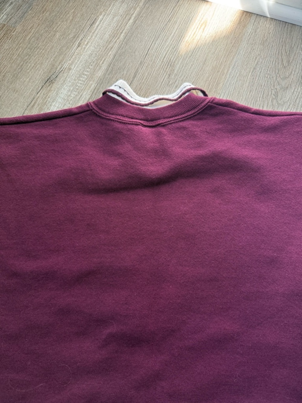 VTG JERZEES Grandma Bird Sweater Retro Cottage Core Burgundy White Size L - Picture 7 of 8